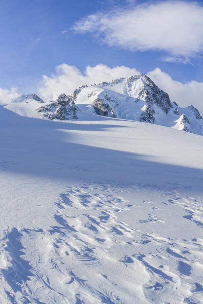 Aiguille du Tour during winter. Argentera, France, Europe