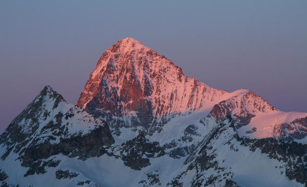 Dent Blanche at sunset, Swiss Alps 