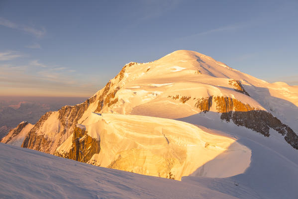 Mont Blanc atsunrise from Mont Maudit. Chamonix, France,Europe