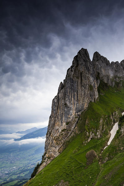 Chruzberg mountain after storm, Canton of Appenzell, Alpstein, Switzerland, Europe