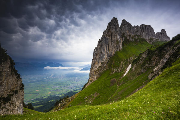 Chruzberg mountain after storm, Canton of Appenzell, Alpstein, Switzerland, Europe