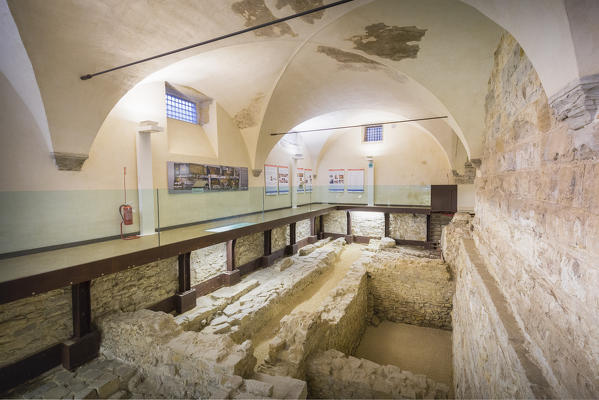 Interior of the Civic Tower. Bergamo(Upper town), Lombardy, Italy.