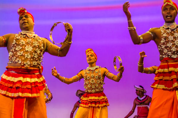 Kandy, Central Province, Sri Lanka, Southern Asia. One moment of the 