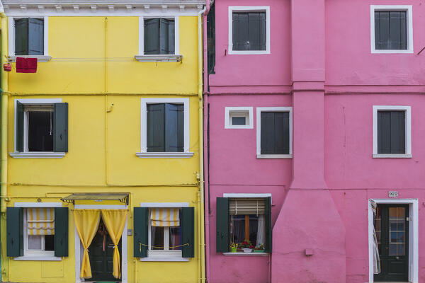 Colorful houses of Burano island, Venice, Veneto, Italy, Europe
