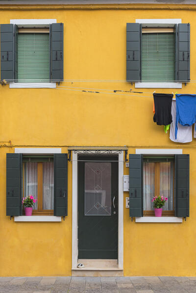 Colorful house of Burano island, Venice, Veneto, Italy, Europe