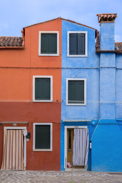 Colorful houses of Burano island, Venice, Veneto, Italy, Europe