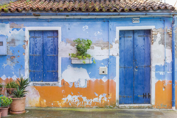 Old colorful house of Burano island, Venice, Veneto, Italy, Europe