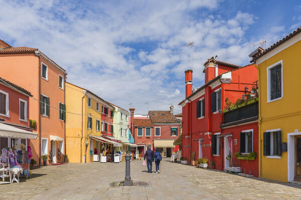 Burano village, Venice, Veneto, Italy, Europe