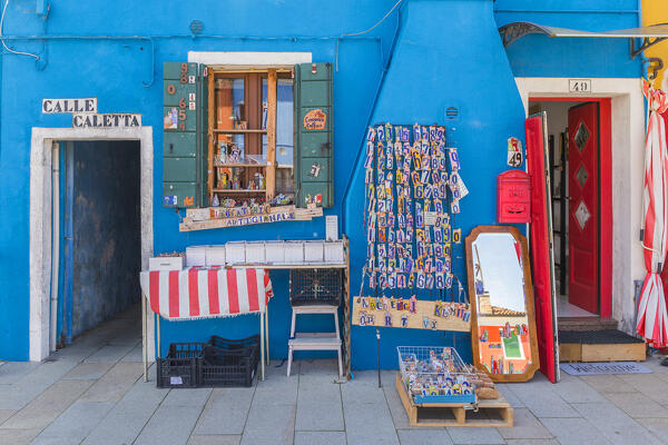 Little market of Burano island, Venice, Veneto, Italy, Europe