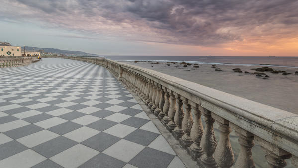 A stormy sunset at Terrazza Mascagni, Livorno, Tuscany, Italia