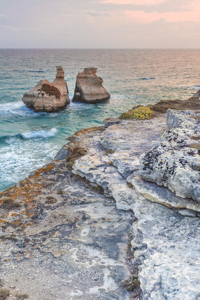 Torre dell'orso, province of Lecce, Salento, Apulia, Italy. The two sisters