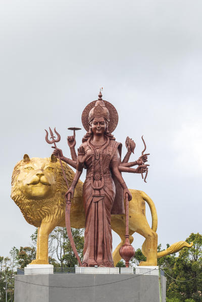 The statue of Parvati, Ganga Talao (Grand Bassin), Savanne, Mauritius, Africa