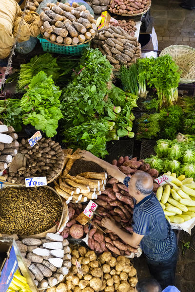 The Central market of Port Louis city. Port Louis district, Mauritius, Africa