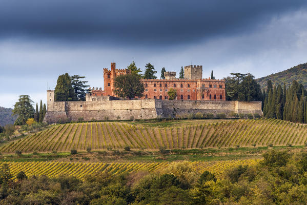 Brolio castle, Gaiole in Chianti, Siena province, Tuscany, Italy.
