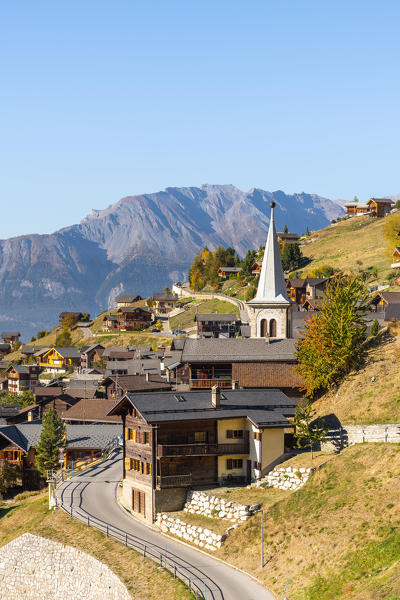 Vernamiege village, Canton of Valais, Switzerland, Europe