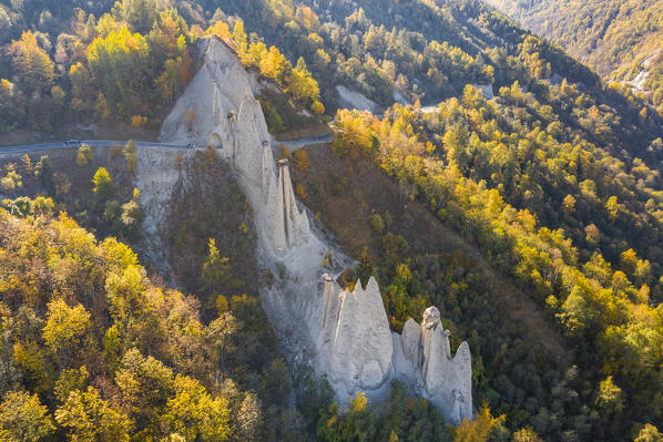 The Pyramides d'Euseigne, Euseigne, Canton of Valais, Switzerland, Europe