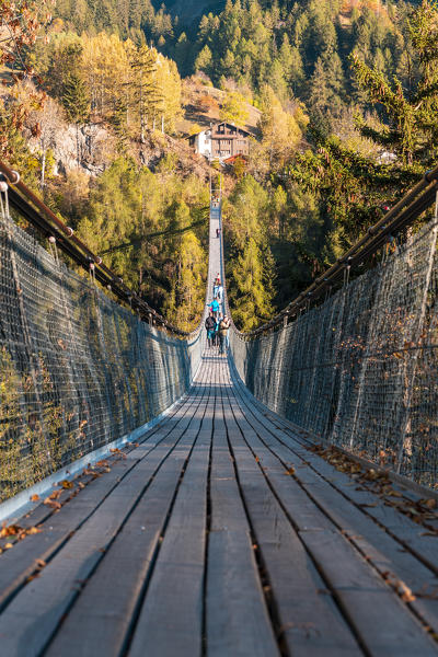 Goms bridge, Bellwald, Canton of Valais, Switzerland, Europe