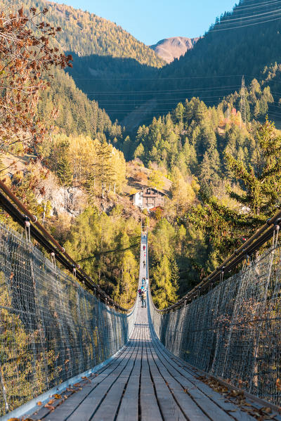Goms bridge, Bellwald, Canton of Valais, Switzerland, Europe