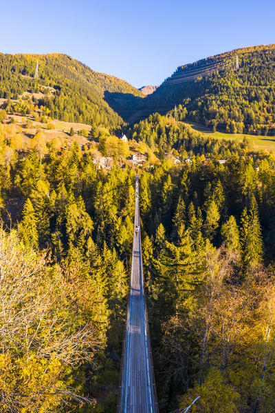 Goms bridge, Bellwald, Canton of Valais, Switzerland, Europe
