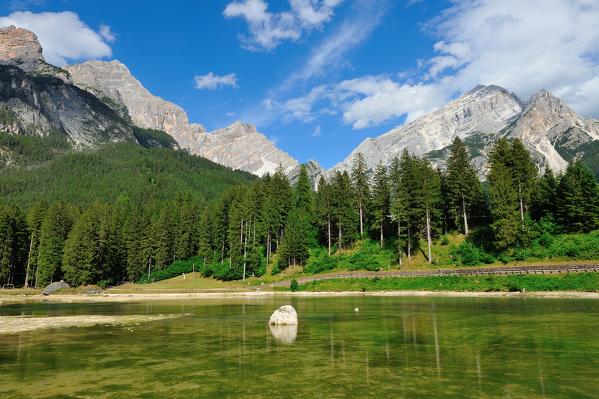 Lago di San Vito Lake, San Vito di Cadore, Dolomites, Alps, Province of Belluno, Veneto Region, Italy