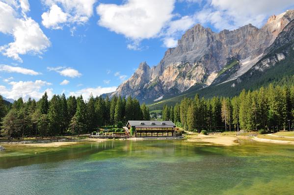Lago di San Vito Lake, San Vito di Cadore, Dolomites, Alps, Province of Belluno, Veneto Region, Italy