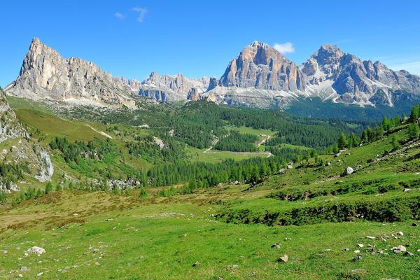 Mount Tofane and Mount Nuvolau, Cortina d'Ampezzo and San Vito di Cadore, Dolomite Alps, Province of Belluno, Veneto Region, Italy