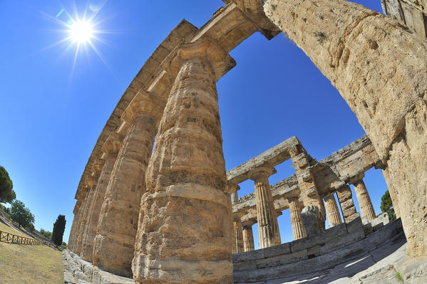 Temple of Hera II ( or Temple of Neptune or Temple of Poseidon), in Paestum, Province of Salerno, Campania, Italy