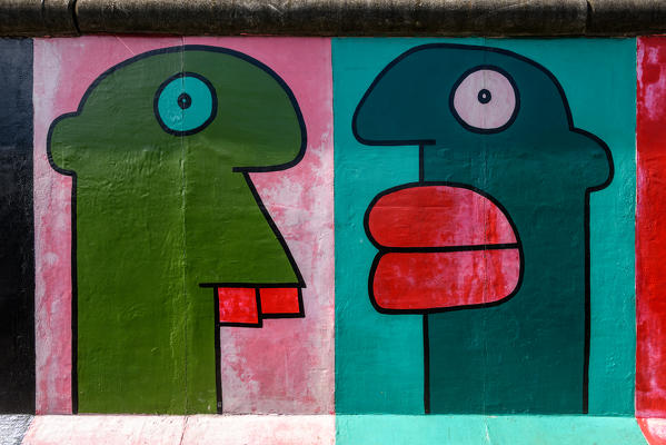 East Side Gallery,  murals on Berlin Wall, Berlin, Germany, Europe
