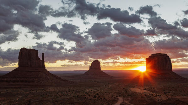 The Mittens Butte in Monument Valley, Arizona, Utah, USA