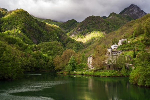 sunrise in Castelnuovo di Garfagnana, Lucca, Tuscany, italy
