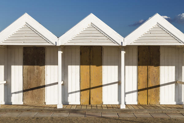 Beach cabins, Ostia, Rome, Italy