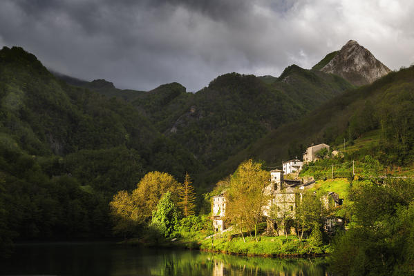 sunrise in Castelnuovo di Garfagnana, Lucca, Tuscany, italy