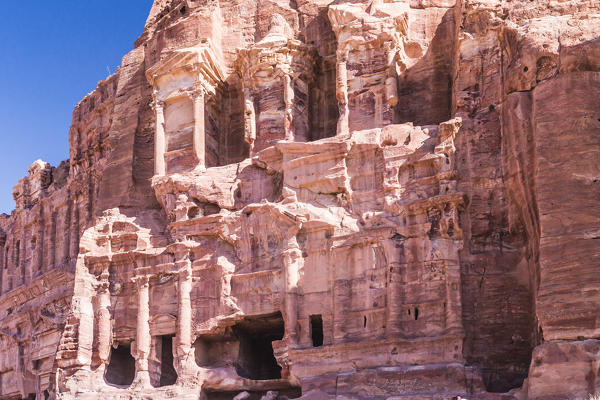 Cave of tombs in the ancient city of Petra, Jordan.
