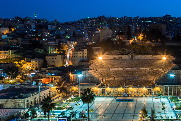 Night lights of Amman - capital of Jordan