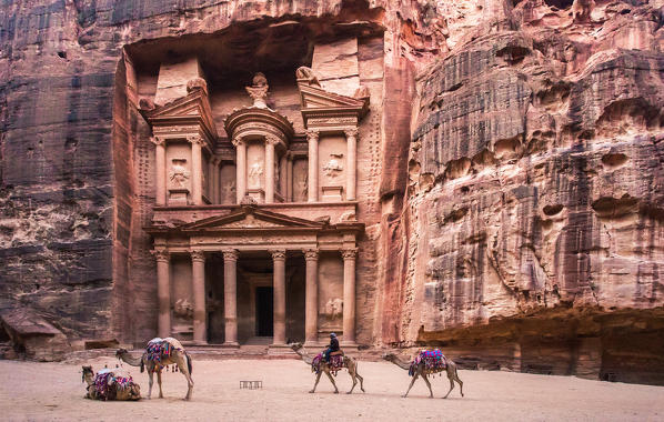 The Treasury, Petra. An Ancient City of Petra, Al Khazneh, Jordan