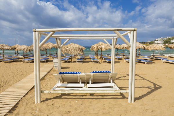 Enchanting beach of Batsi, Andros, Cyclades Archipelago, Greece, europe