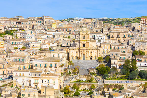 Baroque cathedral of san Giorgio located in Modica, Ragusa province, Sicily, Italy