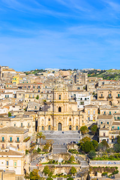Baroque cathedral of san Giorgio located in Modica, Ragusa province, Sicily, Italy