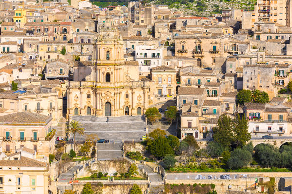 Baroque cathedral of san Giorgio located in Modica, Ragusa province, Sicily, Italy