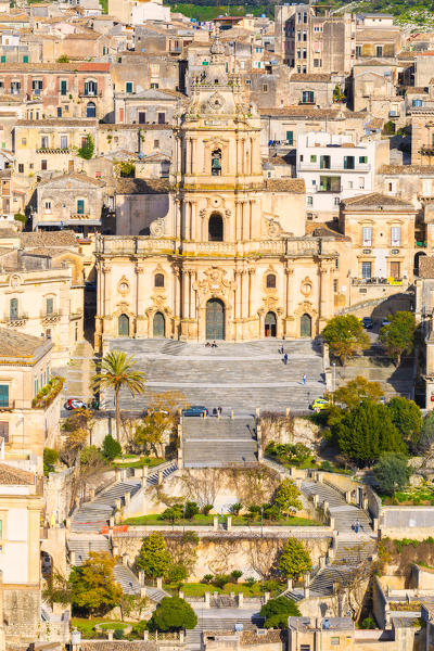 Baroque cathedral of san Giorgio located in Modica, Ragusa province, Sicily, Italy