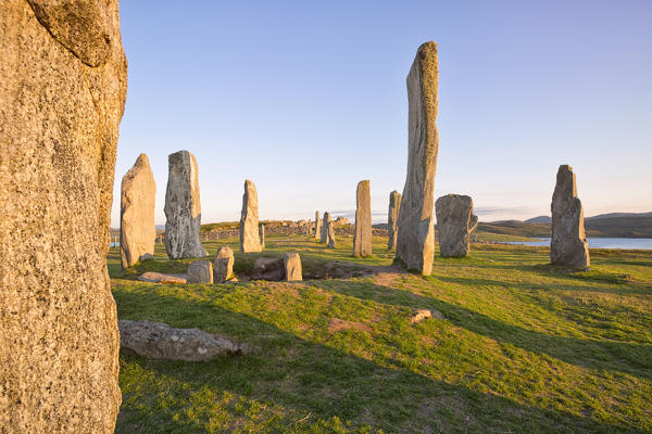 Standing stones erected in the late Neolithic,Callanish,Isle of Lewis, western scotland,United Kingdom