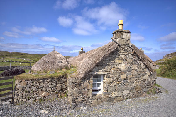 Hystorical houses of Gearrannan Blackhouse Village, Carloway,Isle of Lewis, western scotland,United Kingdom