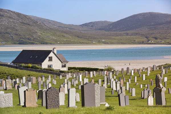 cemetery in front of Luskentyre beach, Isle of Harris, western scotland,United Kingdom
