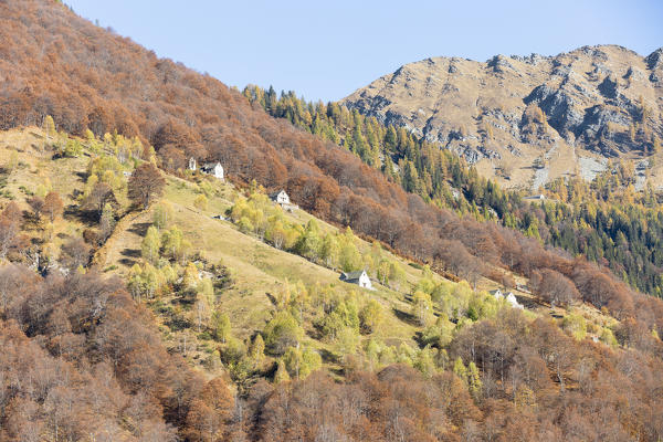 ski house on the slope in Val Vigezzo, Verbano Cusio Ossola province, Piedmont, North italy, Italy