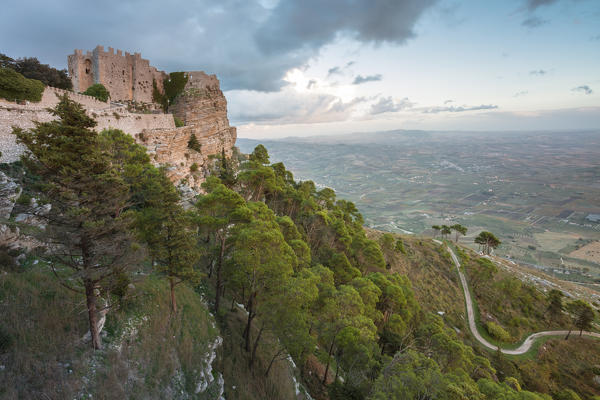The Norman Venus Castle, Erice, Trapani province, Sicily, Italy