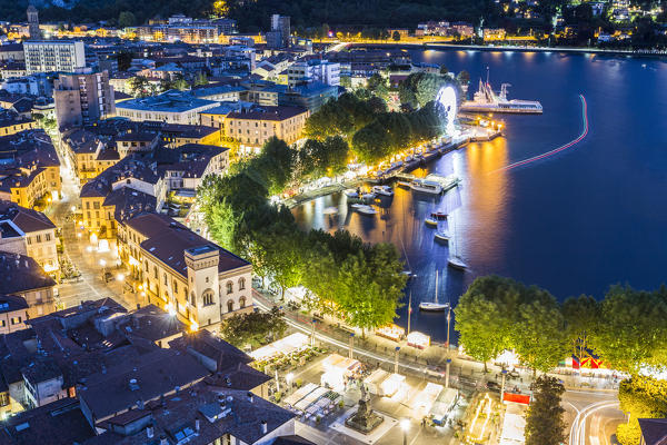 Overview of Lecco from the bell tower, Lecco, Lecco province, Lombardy, italy