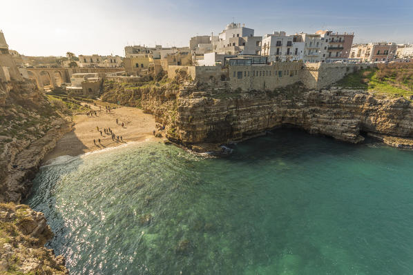 Lama Monachile also called Cala Porto, Polignano a Mare, Bari province, Apulia region, Italy