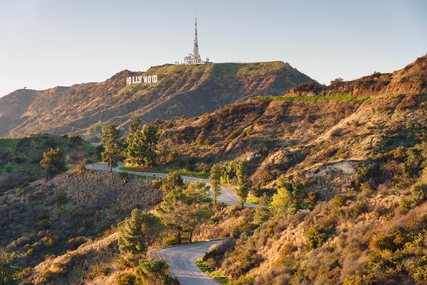Sunset at Mount Hollywood, Griffith Park, Los Angeles, California, Usa