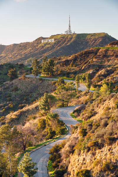 Sunset at Mount Hollywood, Griffith Park, Los Angeles, California, Usa