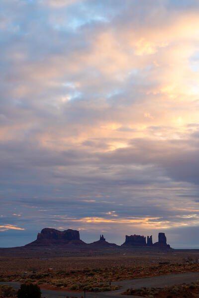 Sunrise in Monument Valley Tribal Park, Utah, Usa